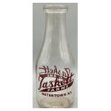 Taskett Farms Watertown, NY One Quart Milk Bottle