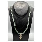 Ethiopian Coptic Cross and Paper Bead Necklace