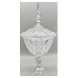 Vintage Bliekerstall Crystal Pedestal Candy Bowl