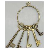Large Decorative Set of Brass Skeleton Keys