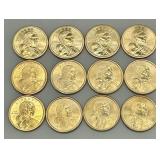 (12) Sacagawea Golden Dollars