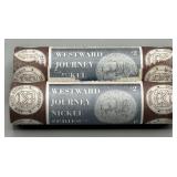 (2) 2005-P & 2005-D Westward Journey Nickle Rolls