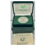1996 American Silver Eagle with Case & COA