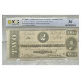 PCGS Graded 1864 Confederate States of America $2