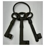 Cast Iron Skeleton Keys and Ring