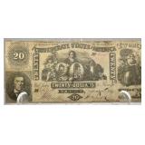 1861 Confederate States of America $20 Note
