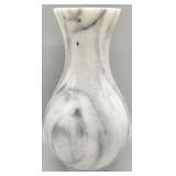 Vintage White and Black Marble Vase