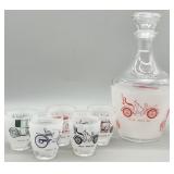 MCM Car Decanter Shot Glass Set