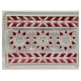 Anna Hutte German Ruby Red Flash Serving Platter