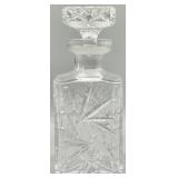 Czech Bohemia Mid-Century Square Whiskey Decanter