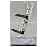 Rite Edge White Pearl Stockman Pocket Knife