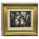 17th Century Style Slate Etched Marble