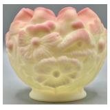 Fenton Burmese Poppy Rose Bowl  *Glows*