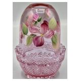 Marilyn Wagner HP & Signed Fenton Fairy Lamp