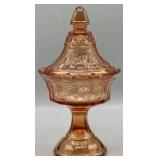 Tiara Indiana Glass Strawberry Covered Candy Dish