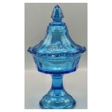 Tiara Indiana Glass Colonial Blue Candy Dish