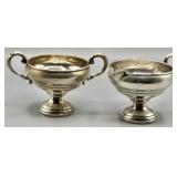 Crown Sterling Silver Creamer & Sugar Weighted