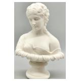 19th Century Parian Porcelain Bust of Clytie