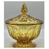 Anchor Hocking Pedestal Candy Dish w/Lid