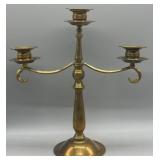 Vintage 3-Arm Brass Candelabra