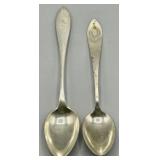 (2) Antique Sterling Silver Spoons