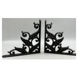 Vintage Cast Iron Leaf Shelf Brackets