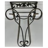 Wrought Iron Wall Mounted Scrolled Planter