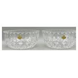 (2) Echt Bliekerstall Crystal German Serving Bowls