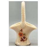 Westmoreland Peach Custard Handpainted Basket