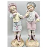 Antique German Bisque Porcelain Figurines