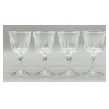 (4) Crystal Stemmed Cordials