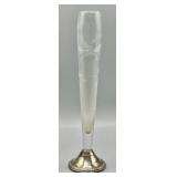 Crystal & Sterling Silver Weighted Bud Vase