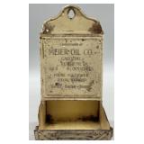 Meier Oil Co. Advertising Match Holder - SEE DESC