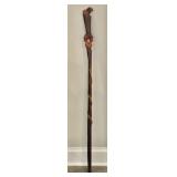 Hand Carved African Themed Lion Head Walking Cane