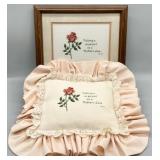 Nothing As Perfect  Framed Cross Stitch & Pillow