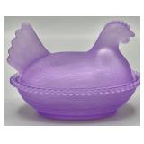 Rose's Closet Purple Hen on Nest w/Original Box