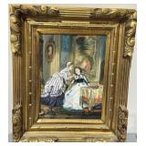 Victorian Era Original Oil On Canvas Framed