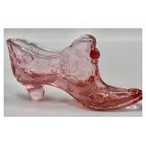Fenton Cabbage Rose Embossed Pink Shoe