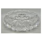 HEAVY Lead Crystal PInwheel Cut Crystal Ashtray