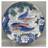 Vintage Andrea by Sadek Japanese Koi Fish Plate