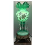 Victorian Era Opaline Lustre Lamp