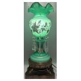 Victorian Era Opaline Lustre Lamp