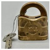 Yale & Towne MFG. Co. Brass Lock with Keys
