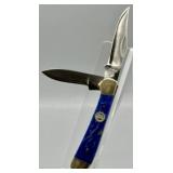 Frost Cutlery Synthetic Blue Trapper Pocket Knife