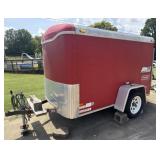 Red Enclosed Trailer