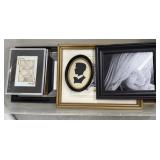 Tote of miscellaneous pictures and prints