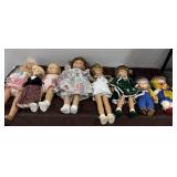 8 vintage plastic dolls