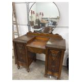 Antique dresser and mirror
