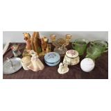Miscellaneous glassware and decor