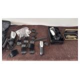 Assorted hair trimmers and razor
